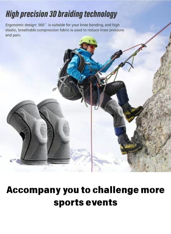 Professional Silicone Anti-Slip Knee Brace - Single Piece for Running, Football, Basketball, Cycling & Fitness - Nylon Sports Guard - Image 2